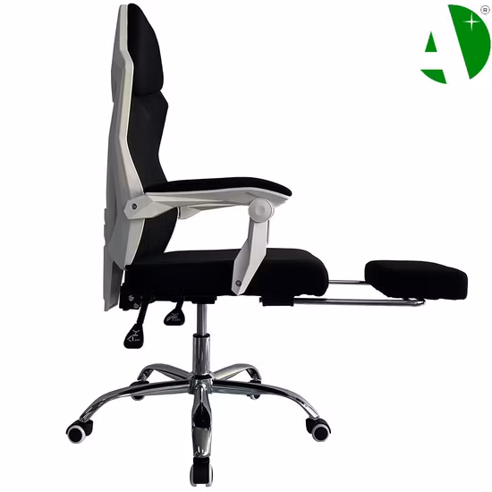 White Office Chair Home Work Study Gaming Chairs PU Mat Seat MID