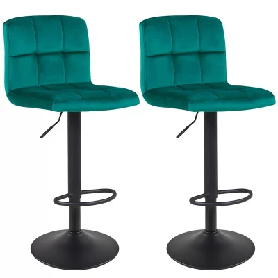 Factory Direct Restaurant Hotel Furniture Adjustable Chair Modern Velvet Fabric China Bar stools For Kitchen(ZG18