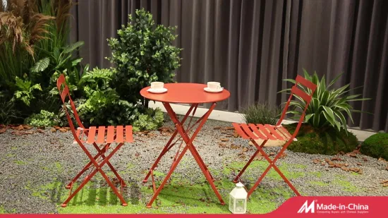 Modern Garden Backyard Leisure Furniture Outdoor Patio Metal Dining Folding Garden Chair